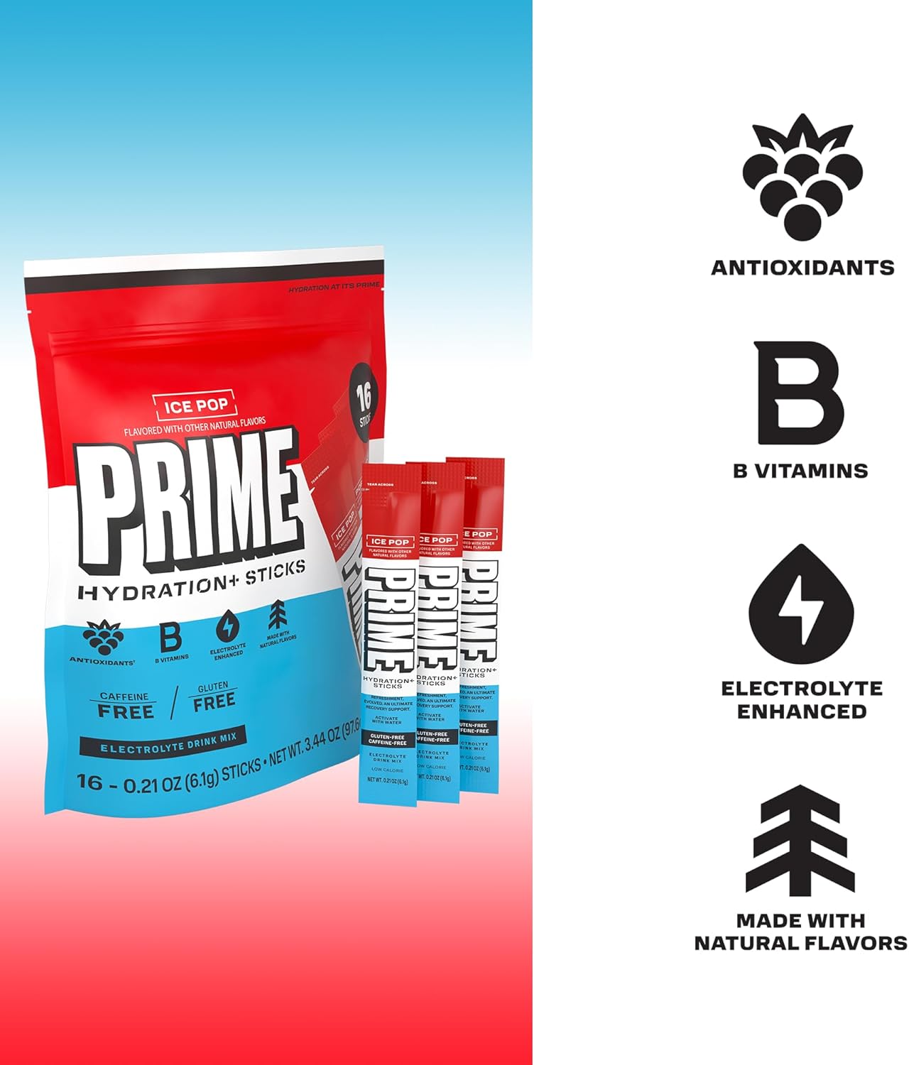 PRIME HYDRAT+ Electrolyte Powder Stis, Ice , Sr Hydrat