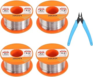 Solder Wire, 4 Pieces 50g Solder Wire with Ro...,