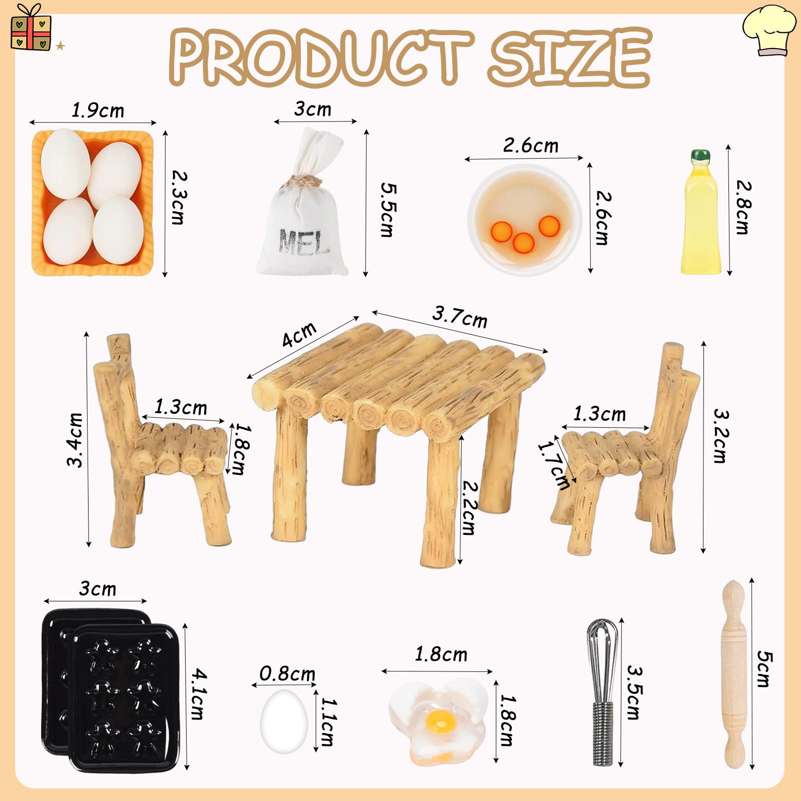 62 Piezas De 1 A 12 Accesorios De Cocina En Miniatura Para Casa De Muñecas, Tazas De Té En Miniatura, Juego De Pasteles De Resina, Incluye 16 Mini Platos, Cuchillo, Tenedor