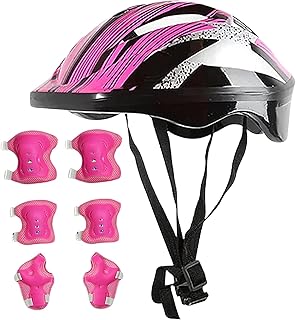 Kinder Schutzausrüstung Set - Kinder-Scooter Schutzset | Verstellbarer Helm Mit Ellenbogen- Und Knieschonern Für Fahrrad Skateboard Ski Inlineskaten Alter 3-10 Jahre