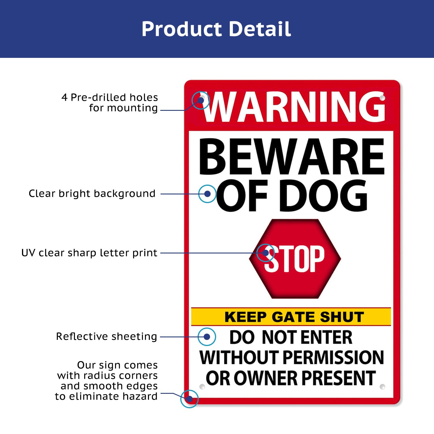 Attention Do Not Enter Without Permission Sign - Aston Safety Signs - View #2