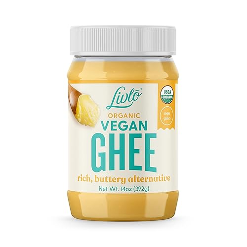 Livlo Ghee vegano orgánico, mantequilla a base de plantas, no necesita refrigeración, sin lácteos, sin soja, sin gluten, sustituto de ghee y