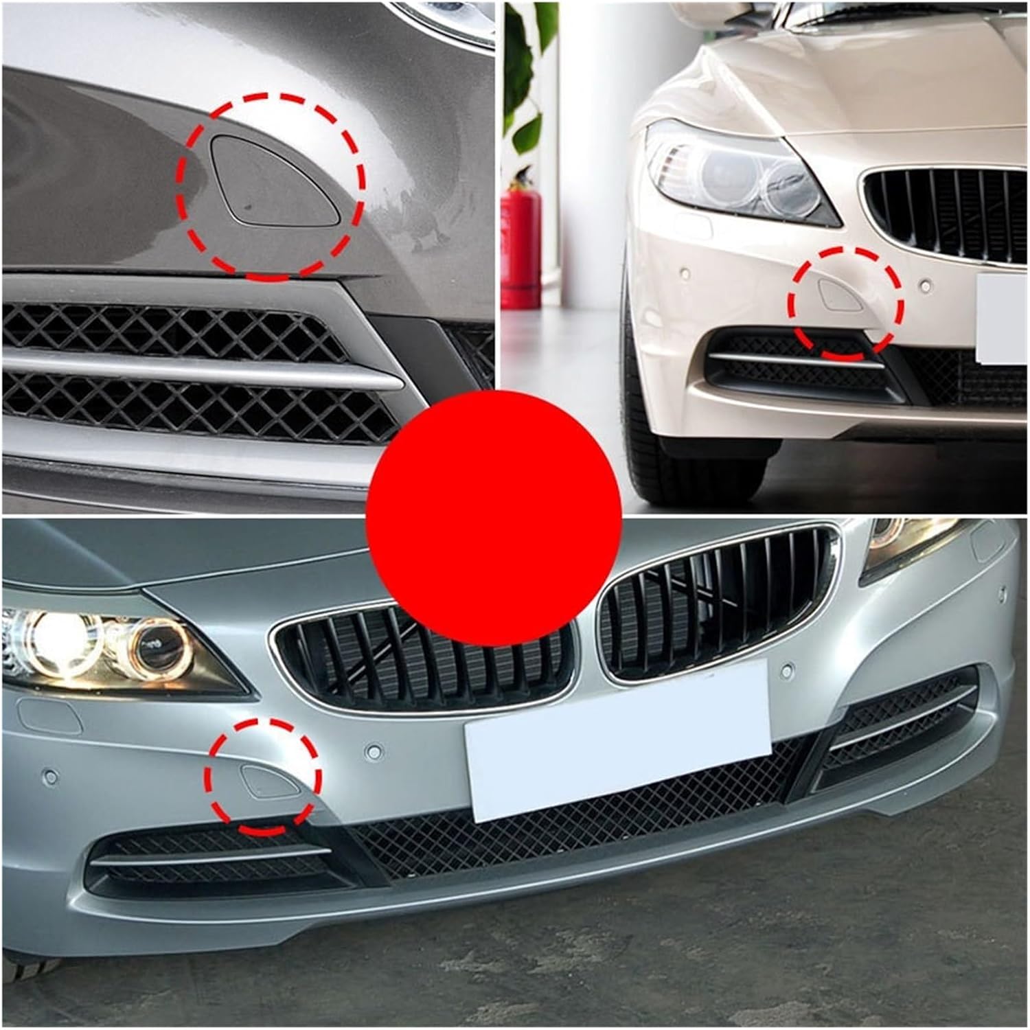 Fit for BMW Z4 Front Bumper Towing Hook Hole Cover E89 Front Bumper Trailer Cover 51117228111(No Paint)