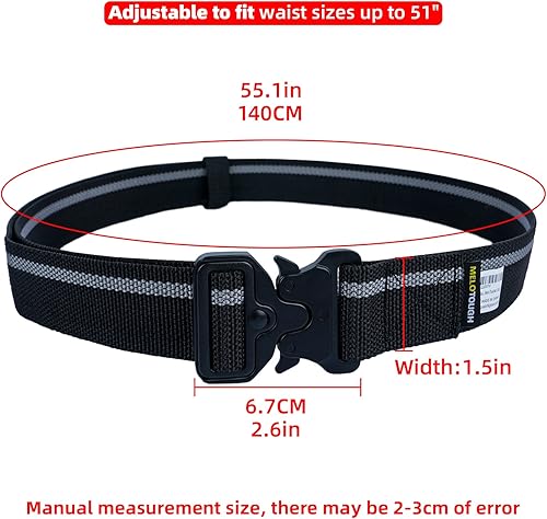 Miniatura 2 de MELOTOUGH Cinturón de trabajo de liberación rápida de 1.5 pulgadas, cinturón de herramientas de trabajo con hebilla de metal resistente para bolsa