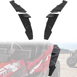 LDETXY Wider Extended Rear Fender Flares Kit Rear Mud Guards Extension Accessories Mud Flaps Assembly for 2014 2015 2016 2017 2018 2019 2020 2021 Polaris RZR XP / Polaris RZR XP 4 1000 (4PCS)