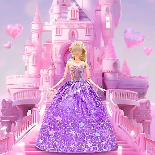 Vista 5 de Zita Element Lot 5 Handmade Fashion Party Dress Outfit para Barbie Ropa Xmas Gift- estilo al azar