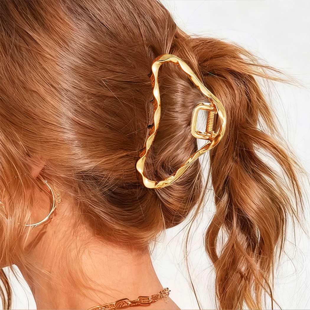 Gortin Metal Claw Clips Gold Hair Clips for Thick Hair Large Strong Hold Hair Claws Hair Accessories for Women Pack of 2 - Image 3