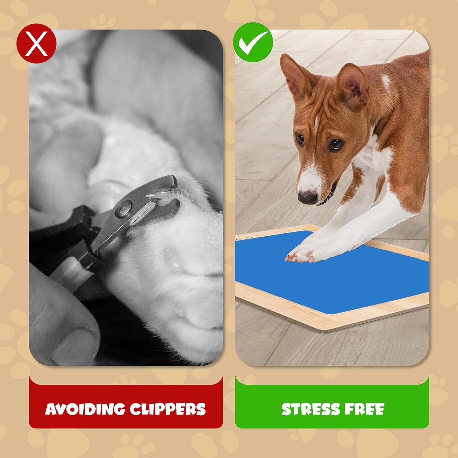 review Nail Filing Board for Dogs - Ergonomic Dog Nail Board Scratch Pad for Safe & Gentle Pet Grooming, Scratch Pad for Dogs with Foam Layer, 2 Extra Sandpapers – Dog File Board for Dogs