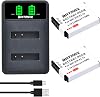 Batmax 2Pcs EN-EL12 Battery  Quick LED Dual Charger for ikon Coolpix A1000, B600, Coolpix AW130, A900, S710, S70, W300, S1200pj, S9900, S9500, S9300, S9200, S8200, S6300, S6200, S6100, S800C