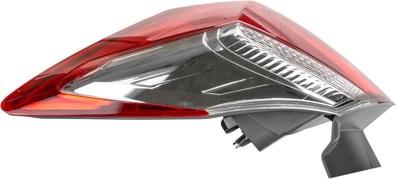 Tail Light Assembly Compatible with Honda 2013-2015 Accord Sport, EX, LX Sedan, Halogen Tail Light Lamp w/Bulbs, Left/Driver Side, DOT/SAE Compliant, OEM: 33550-T2A-A01, Partslink: HO2804101
