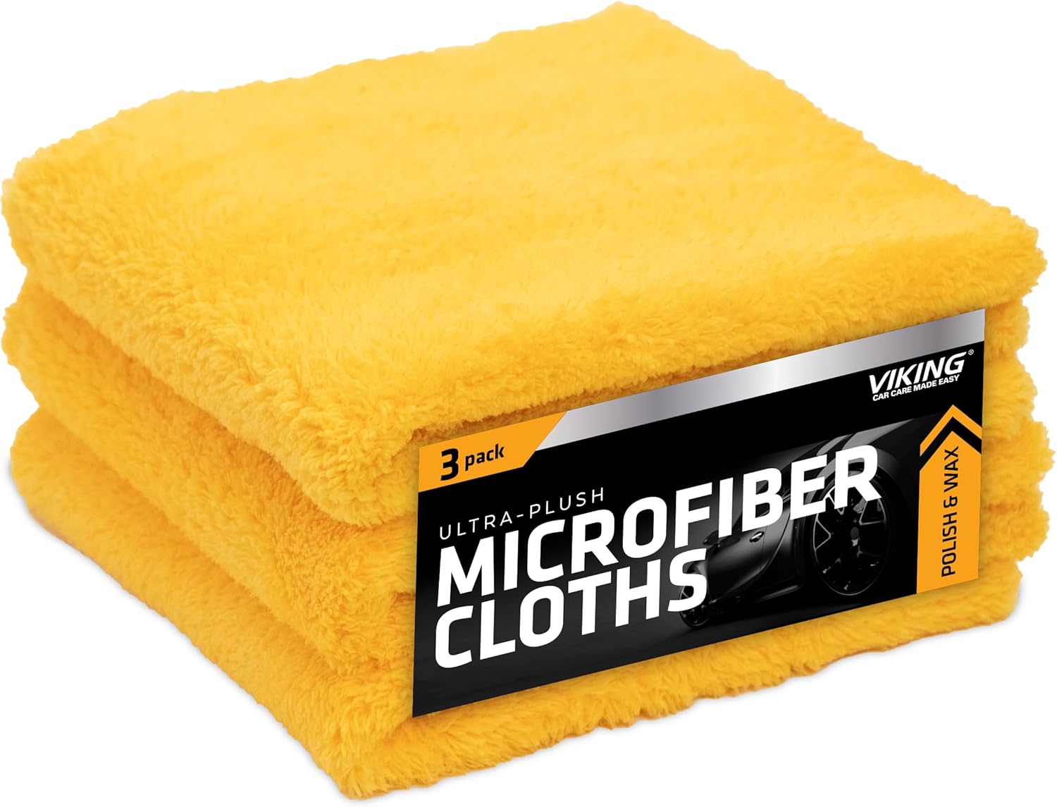 VIKING 5 Piece Car Cleaning Kit with Hose Nozzle, Microfiber Cleaning Cloth, Long Handle Car Wash Brush, Lug Nut, Interior Leather Brush