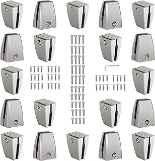 20 PCS Office Desk Partition Support Bracket,Desk Divider Clamp Brackets Shelf Clip Clamp Holder