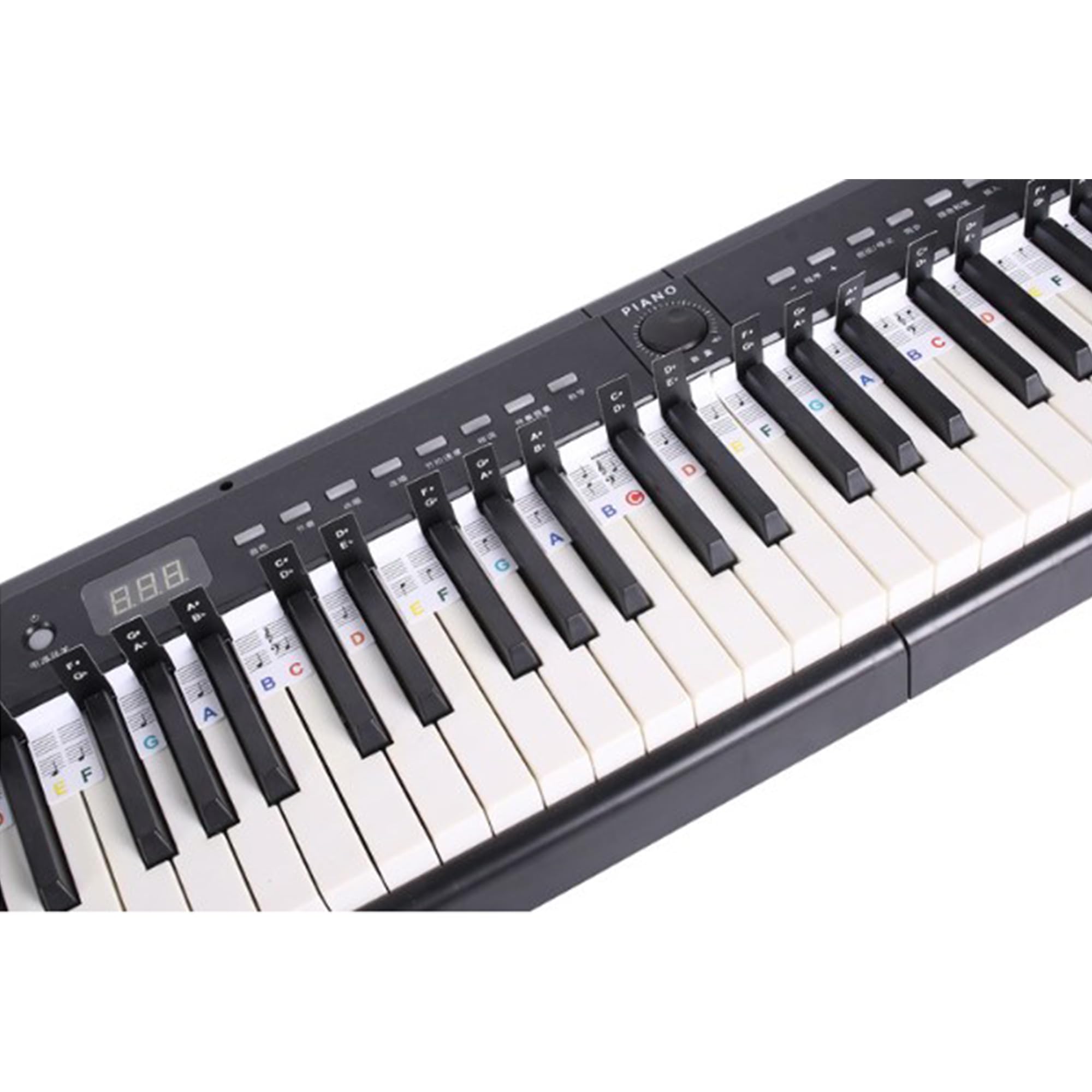 Guide Notes Piano Silicone Arc-en-Ciel – 88 Touches, Sans Colle, Réutilisable