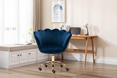 Miniatura 4 de Silla moderna de oficina en casa, silla de escritorio con ruedas, silla giratoria de tocador, silla de maquillaje, sillas ajustables en altura para