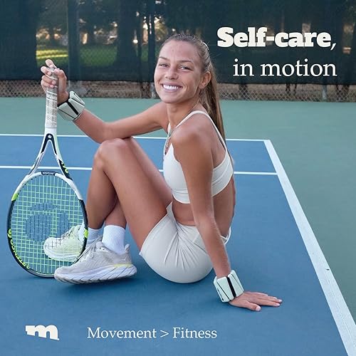 Miniatura 2 de Movido Pesas de muñeca y tobillo  1 libra cada uno (2 por juego)  Pesas de entrenamiento ajustables para mujeres y hombres  Perfecto para yoga,