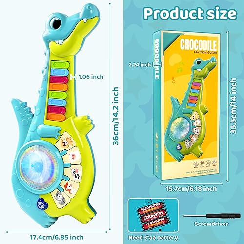 Miniatura 6 de Marstone Juguetes para niños de 1 año de edad juguetes musicales para bebés de 12 a 18 meses, guitarra de piano educativa para niños pequeños de 1 a