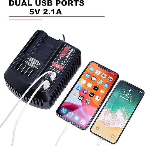 Miniatura 7 de Cargador de batería de 20 V de repuesto para Craftsman V20, iones de litio, 20 voltios, batería CMCB104 CMCB202 CMCB201 CMCB209 CMCB205 CMCB100