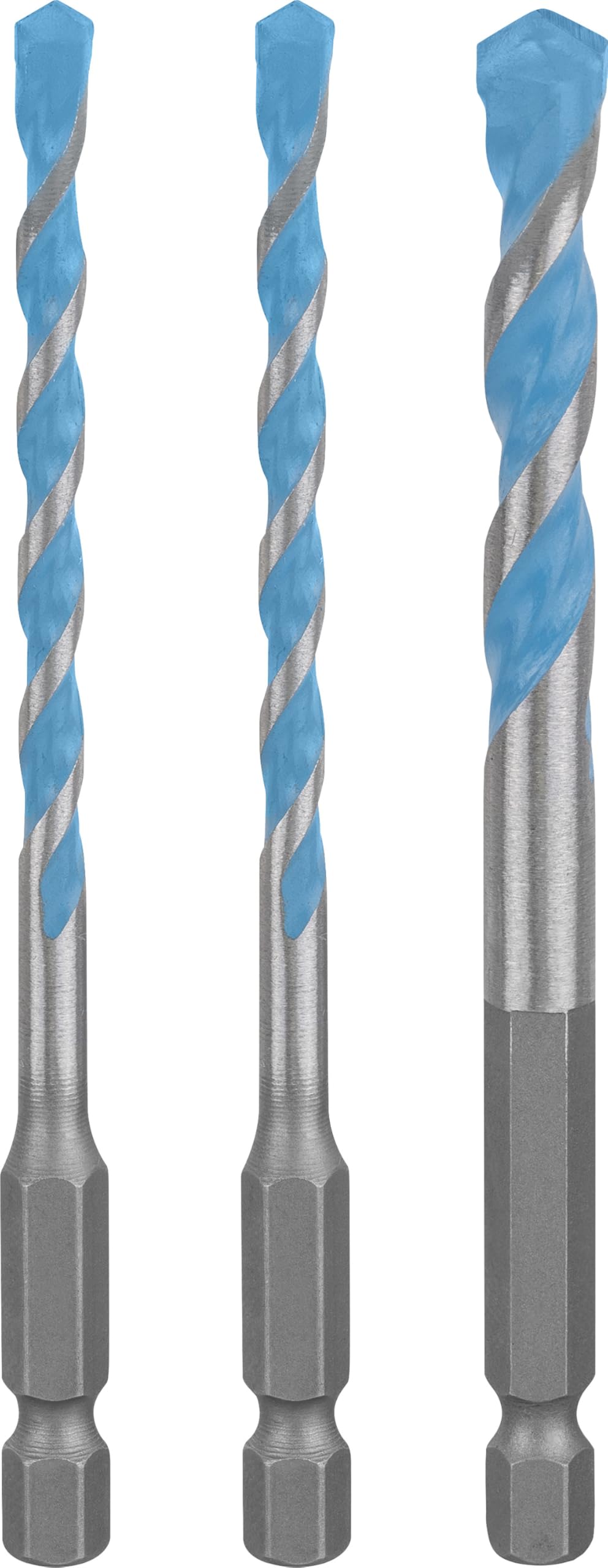 Bosch 3x EXPERT HEX-9 Multi Construction Drill Bit Set | for Concrete, Soft Ceramic Tiles, Ø 5,00, 6,00, 8,00 mm, Professional Accessory Impact Drill/Driver, Drill Drivers