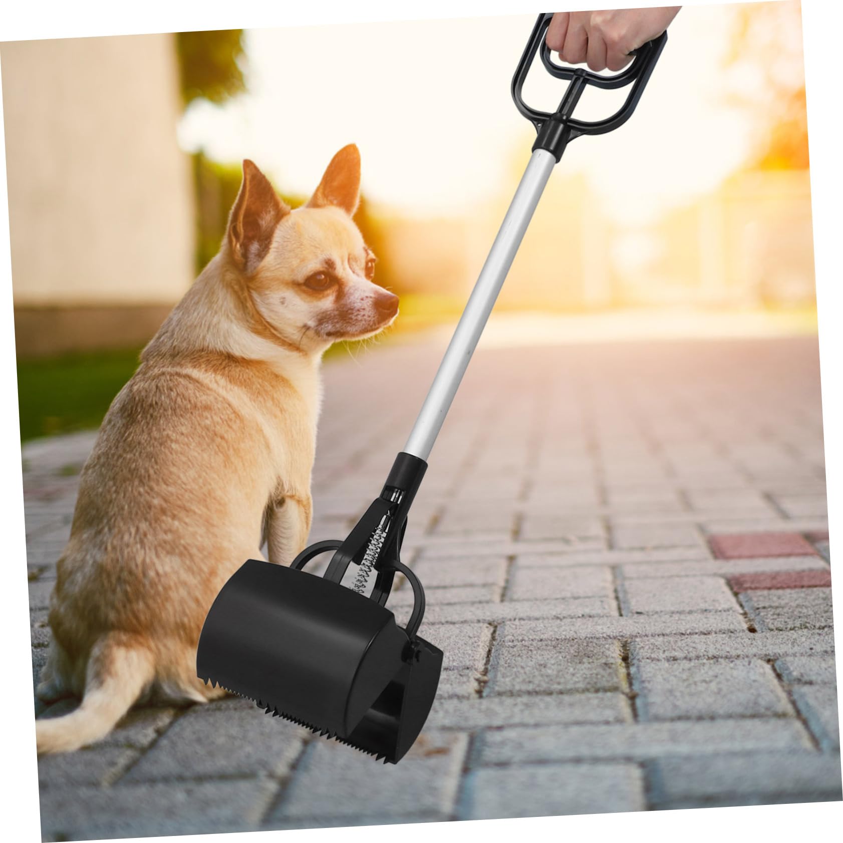 1pezzi Raccoglitore Escrementi per Cani con Manico Extra Lungo Strumento di Pulizia per Animali Domestici Leggero e Portatile Facile da Usare per La Raccolta di Feci Utile per