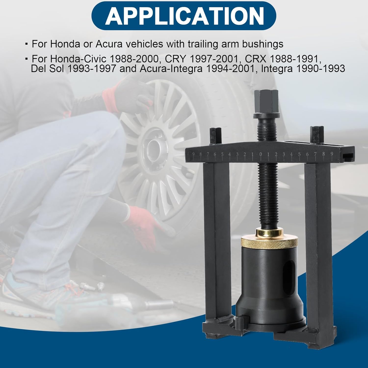 DASBET Rear Trailing Arm Suspension Bush Removal Installation Tool Set Compatible For Honda & Acura