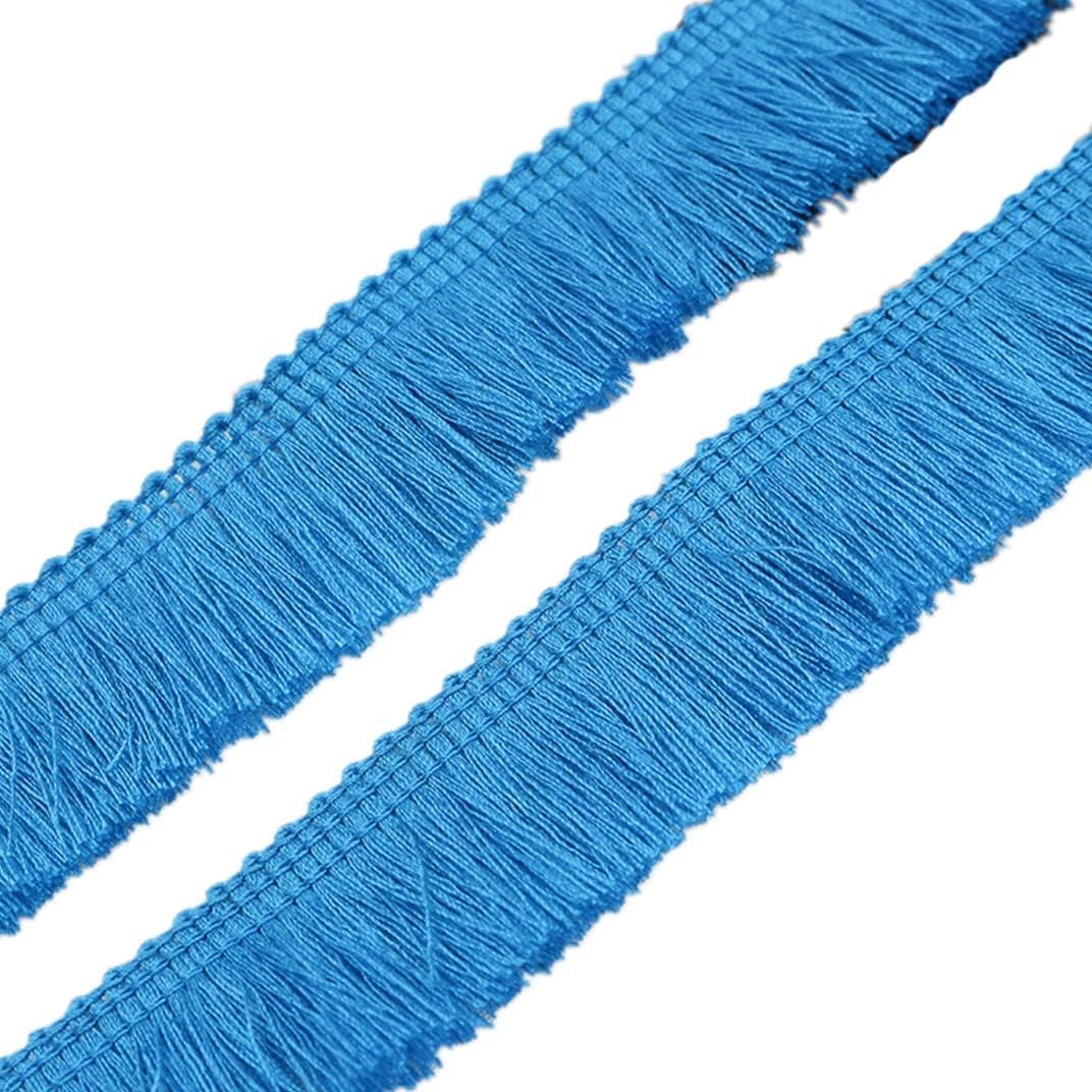 27 Yards Polyester Fringe,1inch Wide Tassel Fringe Trim,Decorative Lace Ribbon Boho Fabric Border Trim for Girls Clothing Curtain Dress Skirt Bag Sewing Craft(Royal Blue)