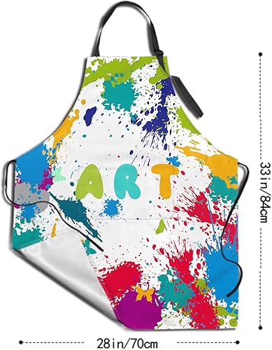 Miniatura 5 de Delantal resistente a las manchas, bolsillos ajustables para el cuello para adultos, mujeres, hombres, cocineros, cocinas, barbacoas, parrillas
