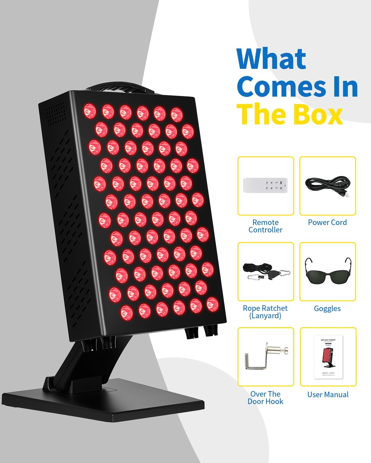 Red Light Therapy for Body and Face, 660nm 850nm Infrared Red Light Therapy Panel, 72 Dual Chip LEDs Device for Skin Care, Better Sleep & Recovery - Image 7