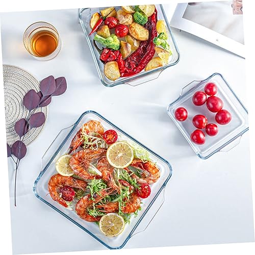 Miniatura 4 de STOBAZA 1 unidad de cena profunda para sartén de vapor, mango rectangular, herramienta de microondas, suministro para hornear, tartas de queso,