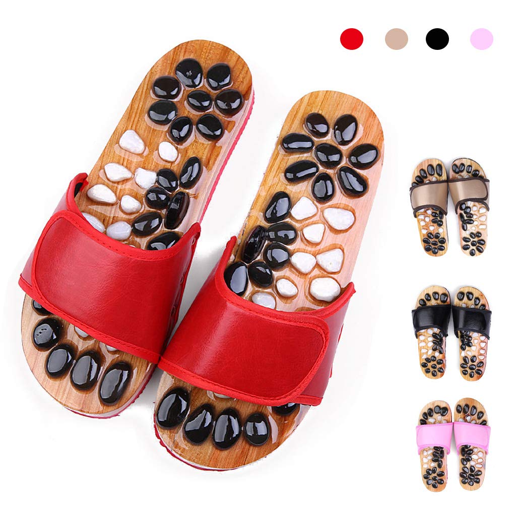 Gesundheitsmassage Hausschuhe Magnetfeldtherapie Massage Schuhe Fuß Scharfe Akupressur Massagematte Matte zur Linderung von Fußschmerzen für Männer Frauen