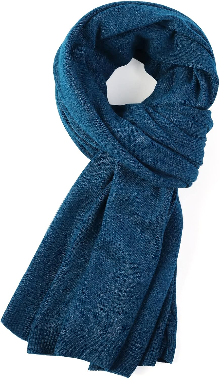 Fomolom Women Ponchos Sweater Versatile Lightweight Solid Knitted Shawl Wrap Scarf Cape Accessories for Womens - Image 3