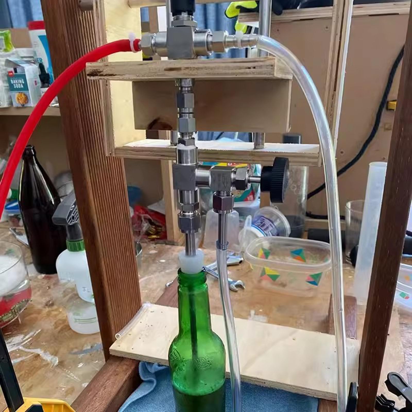 Llenadora De Botellas a Contrapresión, Máquina Llenadora De Botellas De Cerveza De Acero Inoxidable, Equipo De Embotellado, para Uso Doméstico O Profesional, Cerveza Y Vino