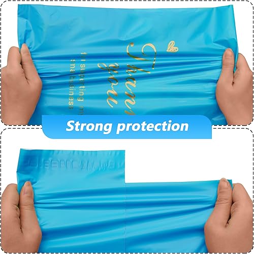 Miniatura 4 de Jowlroel Thank You Sobres de polietileno de 10 x 13 pulgadas, 100 piezas, bolsas de envío impermeables y resistentes al desgarro para ropa, bolsas