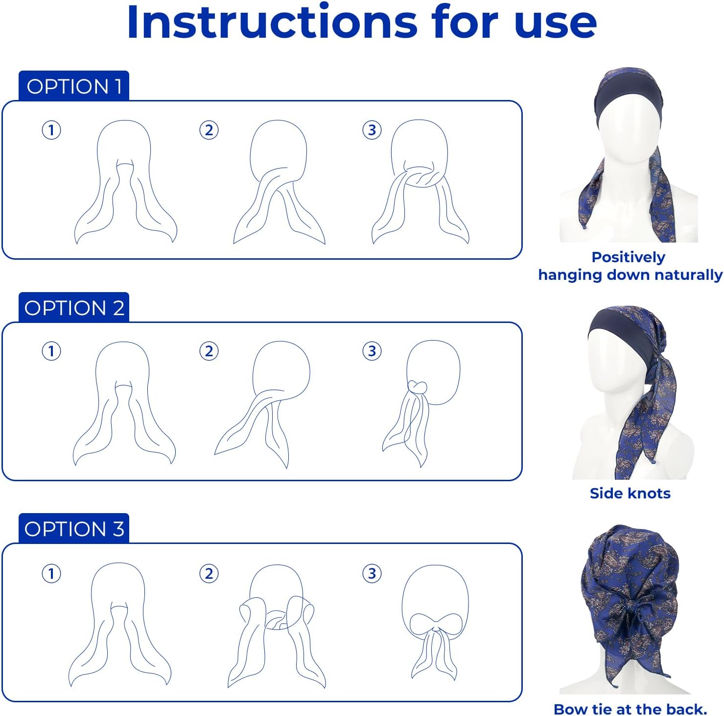 FADACHY Chemo Headwear for Women,Chemo Caps Lightweight for Summer with Head Scarf,Silky Soft Hair Turbans Fashion - Image 6