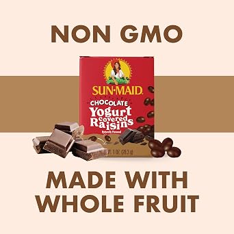 Sun-Maid Vanilla & Chocolate Yogurt Coated Raisins Variety Pack - 36 Pack | 0.5 oz Mini Snack-Size Bag - Yogurt Covered Dried Fruit for Holiday Snacks