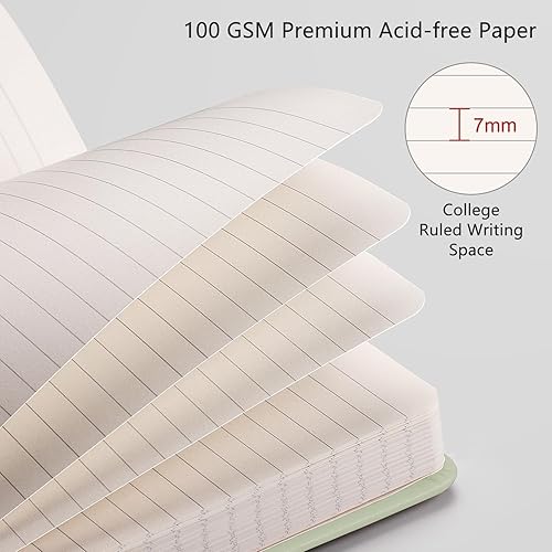 Miniatura 3 de RETTACY Cuadernos de diario, cuaderno rayado A4 con 320 páginas, diarios para escribir, cuadernos para el trabajo, escuela, papel de 3.53 ozm, tapa