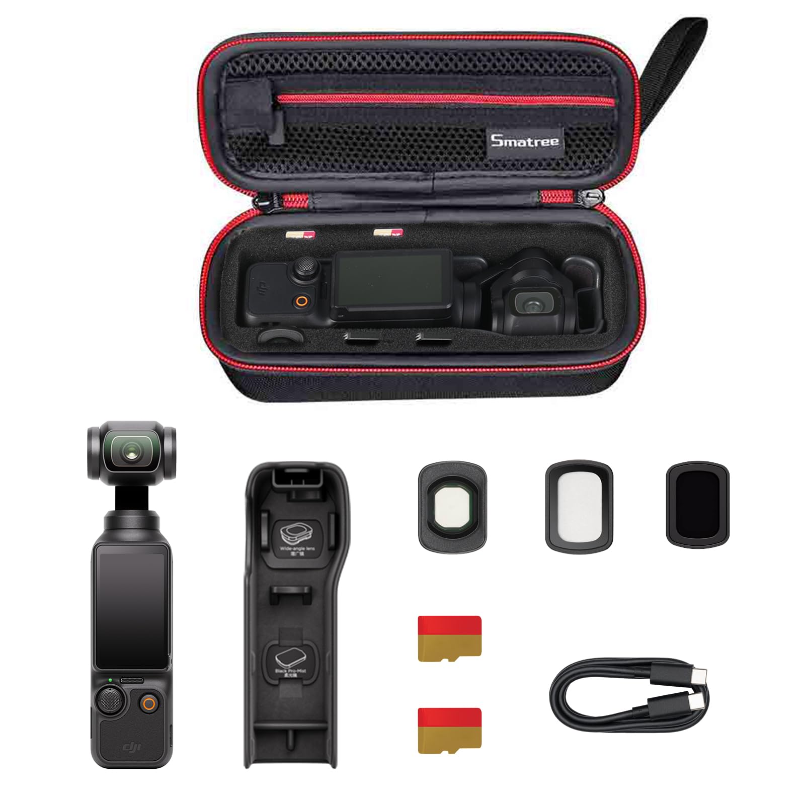 Smatree Osmo Pocket 3 – Étui de transport rigide compact compatible avec DJI Osmo Pocket 3, pas avec d'autres accessoires, 19,3 x 7,1 x 8,9 cm (XS)