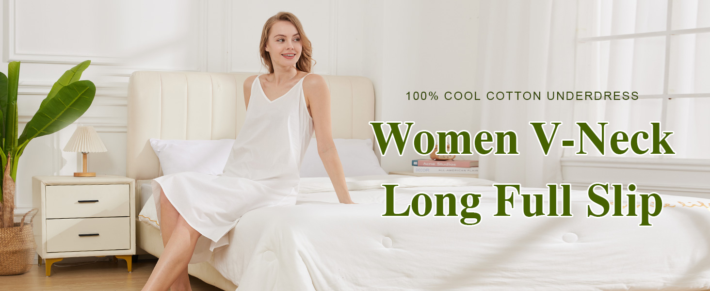 white christmas dresses Cotton Slip – Daydress