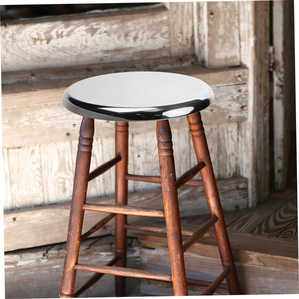 Cabilock Stainless Steel Round Stool Seat Replacement Part Chair Cushion for Restaurant Barstools and Events Thick Material for Dining and Banquet Use