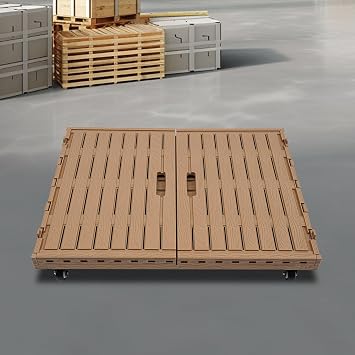 Foldable Storage Bin 82x60x46cm Rolling Crate with Wheels and 440lbs Capacity for Travel Shopping