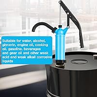 Vista 4 de WILLBOND Bomba de tambor de 55 galones con llave Bung de 5 a 55 galones, herramienta de apertura de bomba de aceite para abrir 10, 15, 20, 30, 55