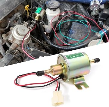 YONEDA Universal 12V ضغط منخفض 2.5-4 PSI غاز ديزل مضمّن مضخة وقود كهربائية HEP-02A ( 2.5-4 PSI )