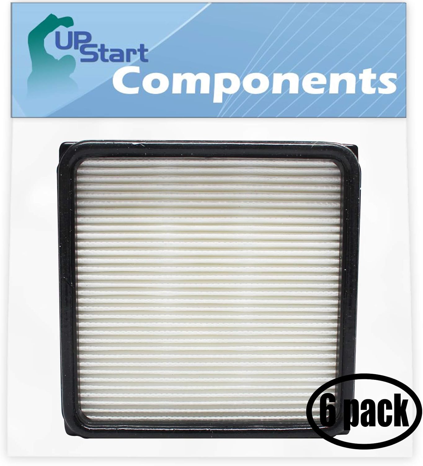 UpStart Battery 6-Pack HEPA Filter and Foam Filter Insert Replacement for Dirt Devil F66 Vacuum - Compatible with Dirt Devil 304708001, F59, F66 HEPA Filter and Foam Filter Insert