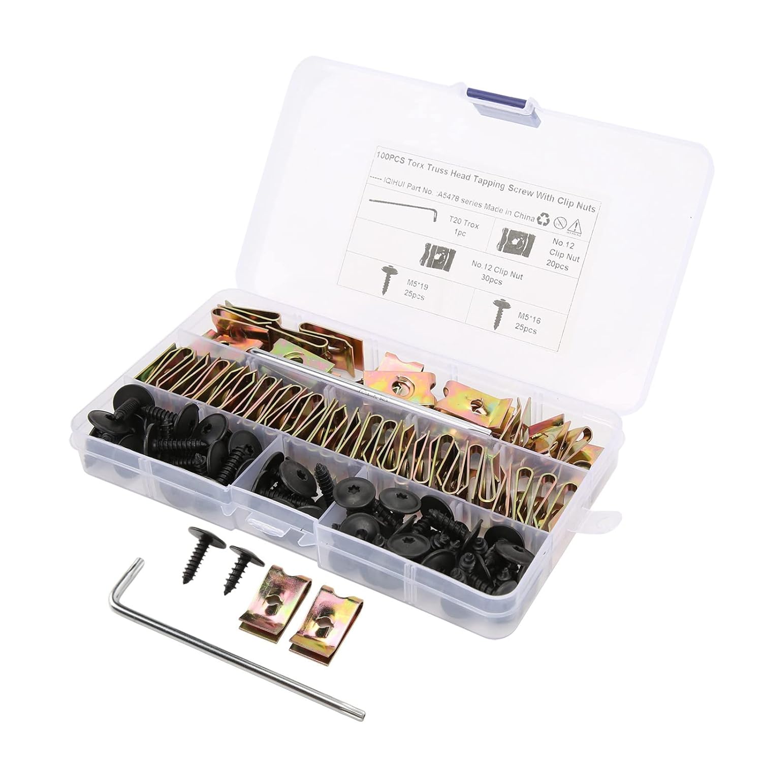 Self Tap Ss M5x16 M5x19, Mudguard Retainer Nuts, GFas, Manganese Steel Proof Ss with Wrench for Car Mudguard Inlation