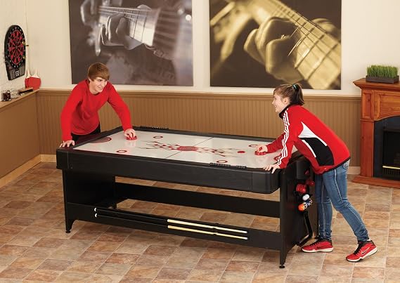 Fat Cat Original 2-in-1 7 Ft Pockey Multi Game Table, Pool and Air Hockey