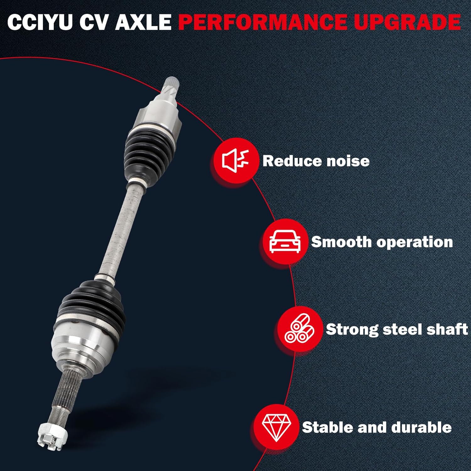 cciyu CV Axle Shaft Assembly for Nissan Versa 2012-2018 Versa Note 14-18 DOHC 66-6413 Front Left