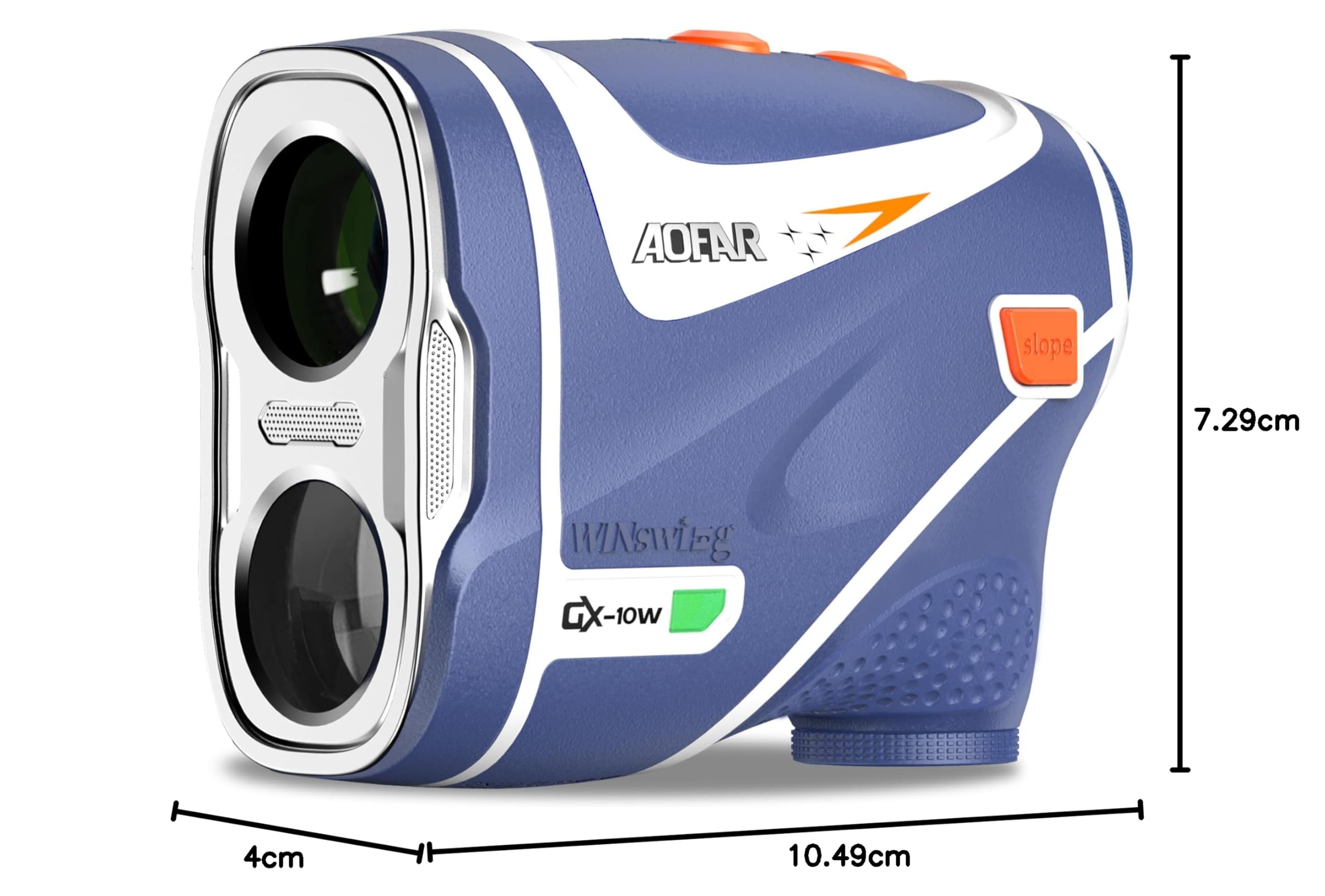 AOFAR GX10 Telemetro da golf 1200Y con funzione di regolazione automatica del display a colori rossi, funzione magnetica, inclinazione on/off con spia, modalità scansione, Blocco della bandiera
