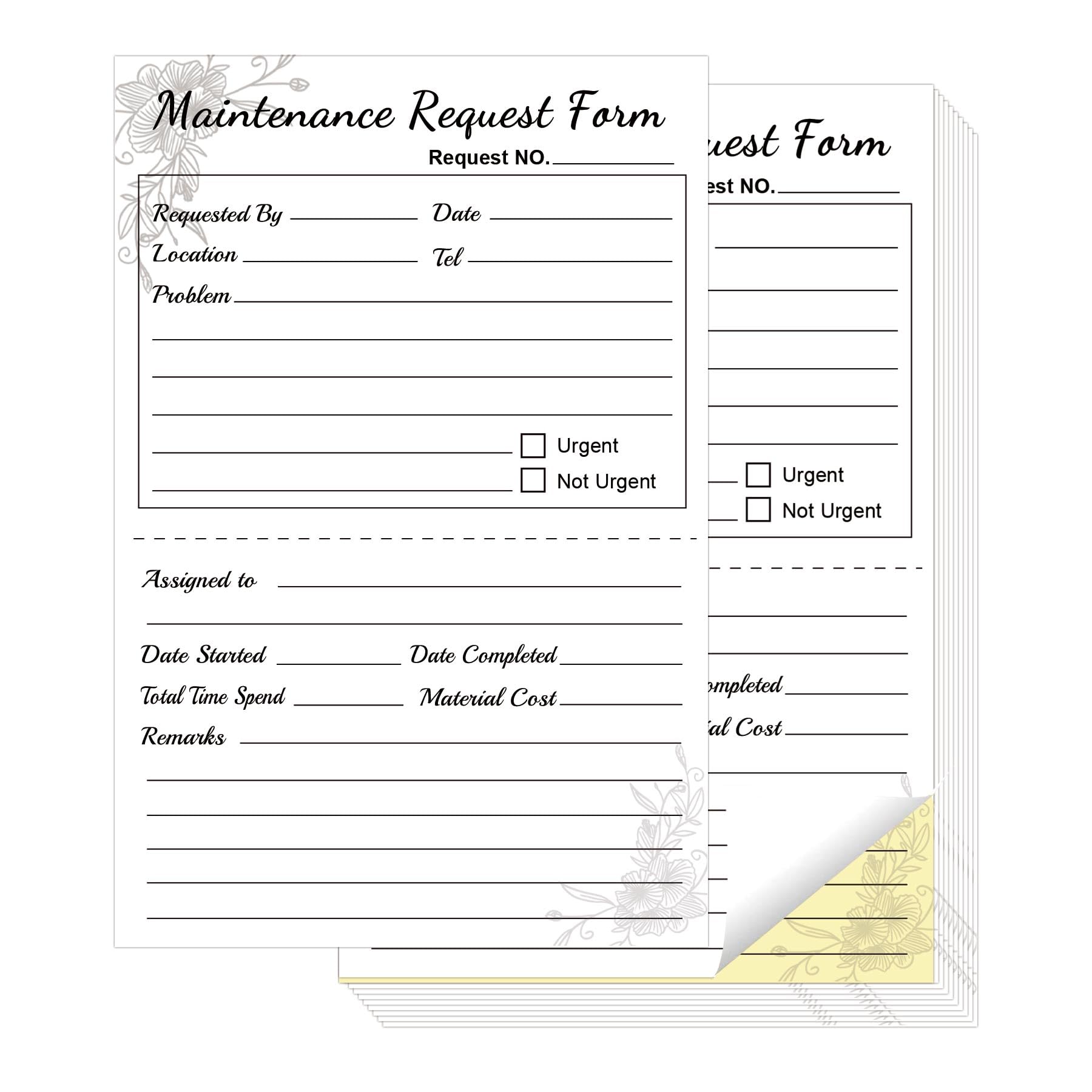 Waitress Notepad NextDayLabels Carbonless Maintenance Request Forms - 5.5" X 8.5", 2-Part, 100 Sets 2 Part Maintenance Repair Forms - View #2