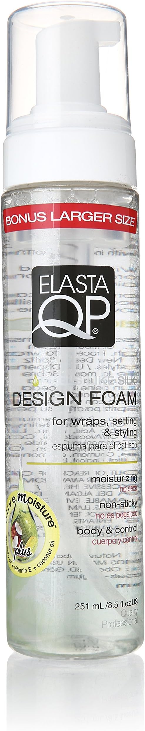 Elasta QP feels like silk Design Foam for wraps, setting & styling