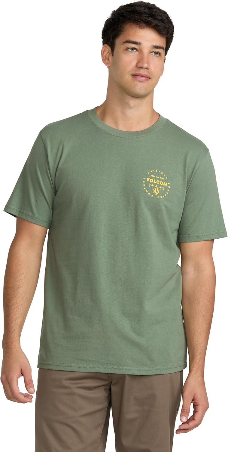 Volcom Men's Mortis Short Sleeve T-Shirt - Classic Fit Crewneck Tee, Soft Cotton, Lightweight & Breathable Casual Shirt