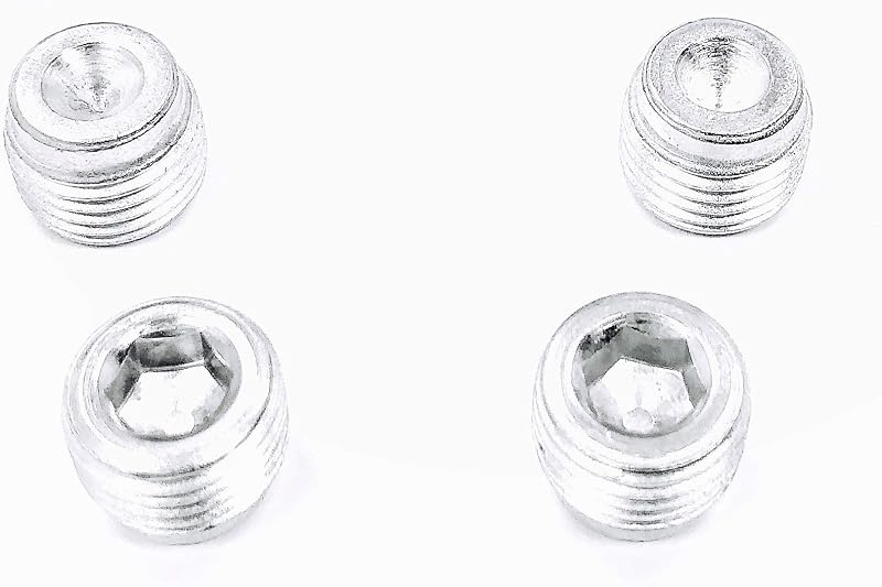 Plugues de aço para flare invertido The Stop Shop 9/16"-18 e 1/2"-20 – 4 unidades
